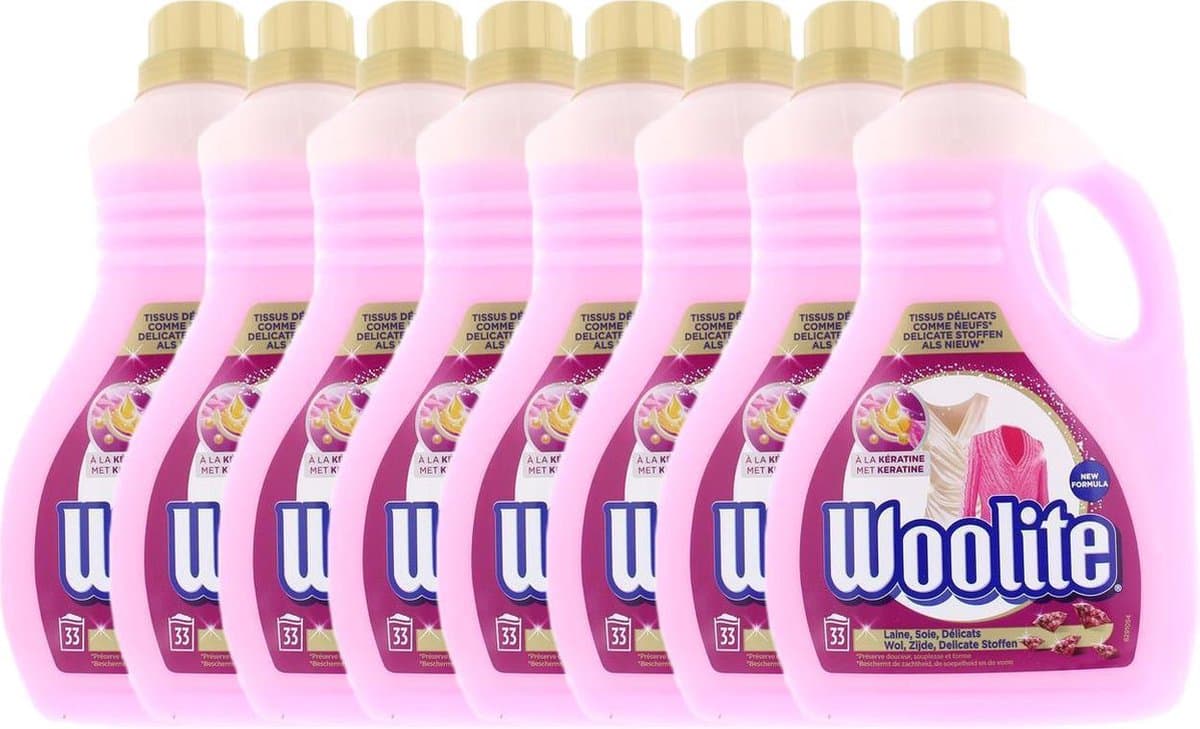 Woolite Wasmiddel Wol & Zijde Met Keratine 8 x 2L - voordeelverpakking — afbeelding 1