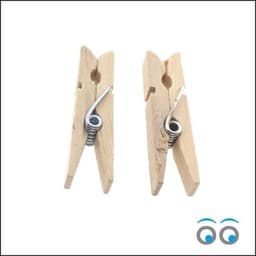 Mini knijpers - Houten clips voor foto's - Wasknijper - Hout - 35 mm - 100 Stuks — thumbnail 2