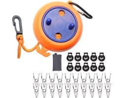 Camping Clothesline - 8M Portable Retractable Travel Cloth Line