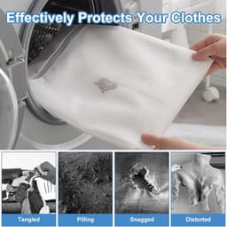 Set van 6 Wasnetten voor de Wasmachine, 40x30cm, Mesh Waszakken met Rits voor Kleding, Ideaal voor Fijne Was, Ondergoed en Sweaters — thumbnail 5
