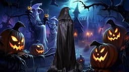 Cape met capuchon, lange mantel met capuchon, uniseks, voor volwassenen, Halloween, Kerstmis, mantel, cosplay kostuum — thumbnail 3