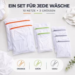 Wasnetset - 10x - 10 x 10 x 10 cm - Met Ritssluiting - Voor Delicate Kleding — thumbnail 3
