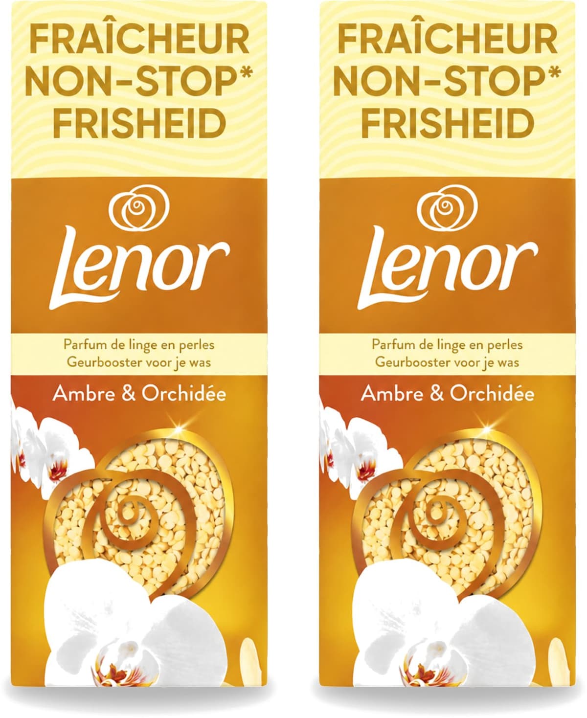 2 x Lenor – Geurbooster – Amber & Orchidee – 12 Wasbeurten – 155 g - Voordeelverpakking - 2 stuks — afbeelding 1