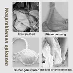 Set van 3 Waszakken voor Bh's, Sneldrogende Waszakken voor de Wasmachine, Bescherming voor Bh's met Rits, Ideaal voor Ondergoed en Delicate Kleding — thumbnail 3