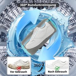 VHV - Waszak voor schoenen - 2 stuks - Schoenwaszak voor wasmachine - Waszak tegen vervorming - Met Rits - Chenille materiaal - 360° uitgebreide reiniging - Herbruikbaar — thumbnail 2