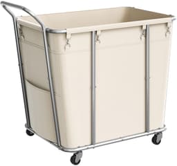CINK & Co Wasmand op wielen 313 L - 2 uitneembare waszakken - Met plank - Beige - 97,5 x 55 x 91 cm — thumbnail 4