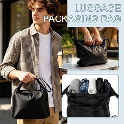 Waszak voor reizen en kamperen, waterdichte vuilwaszak van 70D nylon, vacuümzak voor kleding, 34 x 51 cm, ideaal voor zwemmen en verhuizing — thumbnail 5