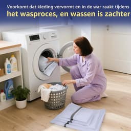Stevige waszak met rits, 10-delige set voor delicate was, ideaal voor ondergoed, sokken en beddengoed — thumbnail 4