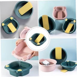 1set Handwasbak Met Wasbord Kleding Delicate Items Compact Vouwbaar Voor Thuis Studentenhuis — thumbnail 5