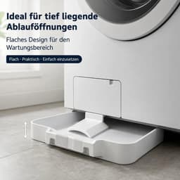 Afvoerbakken voor wasmachines (4-delige set) - Draagbare afvoerbakken, afvoerschalen voor wasmachines, wateropvangbakken voor wasmachines met voorlader, geschikt voor kelders, appartementen en stacaravans. — thumbnail 5