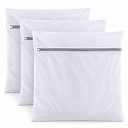 Waszakjes met Rits - Set van 3 - 61 x 61 CM - Wasnetten - Laundry Bags - Wit — thumbnail 1
