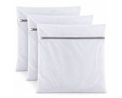 Waszakjes met Rits - Set van 3 - 61 x 61 CM - Wasnetten - Laundry Bags - Wit