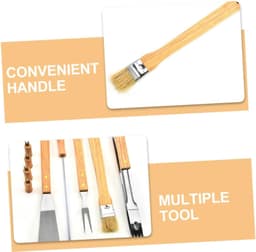 1set Buiten Bbq Gereedschap Draagbare Grill Tools Met Handvat Rvs Voor Kamperen Barbecue Buitenfeesten Inclusief Opbergzak — thumbnail 5