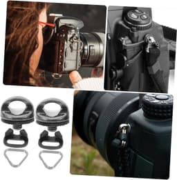 1set Camerariem Bevestigingsset Met Driehoekige Haak Veiligheidsschroef Voor Camera Lichtgewicht Compact Inclusief Voor Extra Bescherming — thumbnail 4