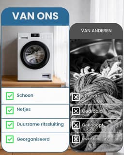 Set van 4 Wasnetten met Rits voor de Wasmachine, Fijnmazig en Duurzaam, Herbruikbare Waszakken voor Ondergoed, Sokken en Delicate Kledingstukken — thumbnail 2