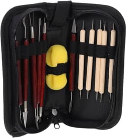1set Pottery Sculpting Tools Polymeer Klei Snij Modelleergereedschap Met Opbergzak Voor Creatieve Projecten Kunstzinnige Vormgeving — thumbnail 1
