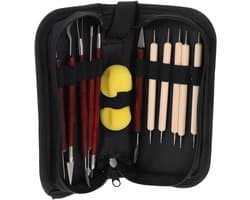 1set Pottery Sculpting Tools Polymeer Klei Snij Modelleergereedschap Met Opbergzak Voor Creatieve Projecten Kunstzinnige Vormgeving