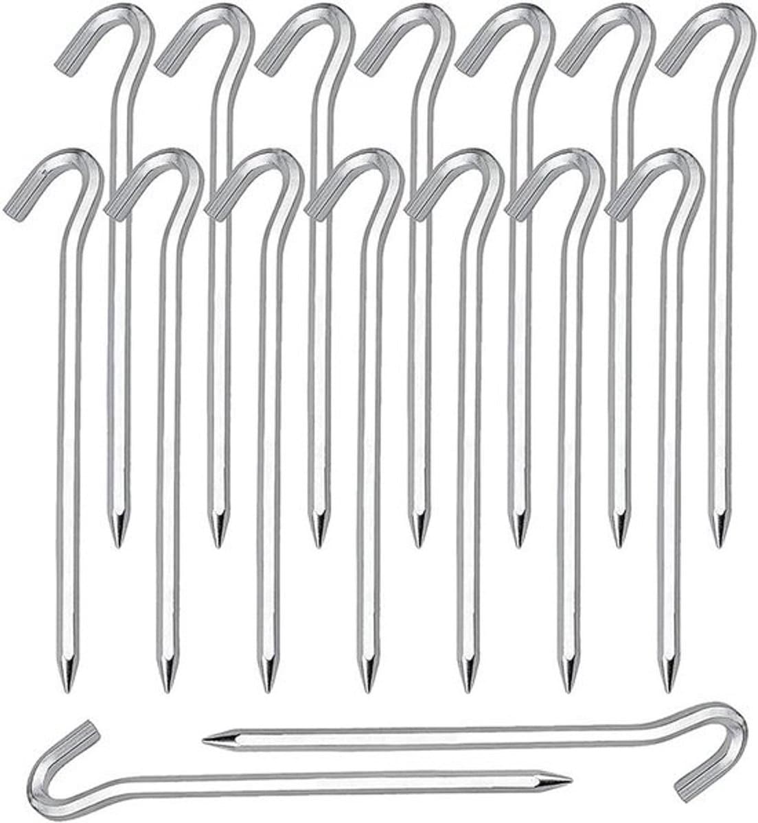 Stabiele aluminium tentharingen - 20 stuks - Voor camping en buitenactiviteiten — afbeelding 1