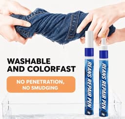 Jeans Reparatiepen Blauw – Textiel Kleurhersteller voor Spijkerbroeken & Blauwe Kleding – 20 g — thumbnail 4