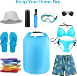 Bag, waterdichte tas, 70 liter, waterdichte rugzak, waterdichte zak, ultralicht, waterdichte rugzak voor kajakken, raften, boottochten, wandelen, kamperen, outdoor, blauw, 70 Liter — thumbnail 5
