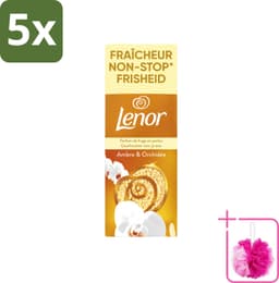 5 x Lenor – Geurbooster – Amber & Orchidee – 12 Wasbeurten – 155 g - Bulkverpakking - Geurparels - Douchemop - Wasgeur — thumbnail 1