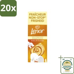 20 x Lenor – Geurbooster – Amber & Orchidee – 12 Wasbeurten – 155 g - Wasstrips - Geurparels - Wasgeur - Luxegeur - Orchidee - Vanille — thumbnail 1