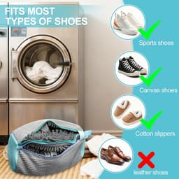 2-in-1 schoenwaszak, schoenwaszak, wasmachine, herbruikbare waszak, schoenen — thumbnail 4