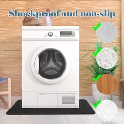 Anti-vibratie mat voor wasmachine, 60 x 60 cm, waterdicht, antislip en vloerbescherming tegen trillingen — thumbnail 3