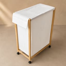 NUXIO - Bamboe wasmand op wielen, 55 x 28 x 80 cm — thumbnail 4