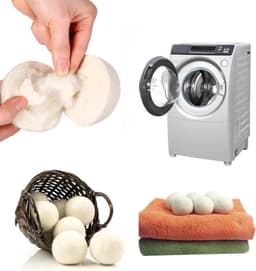 Drogerballen van natuurlijke wol, drogerballen voor de wasdroger, set van 12, droogballen van 100% pure schapenwol, Wool Dryer Balls voor dons, verkort de droogtijd — thumbnail 4