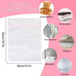 Waszakken voor de Wasmachine - Set van 3, Ideaal voor Kleding, Reizen en Bescherming van Wol en Katoen (40 x 50 cm) — thumbnail 5