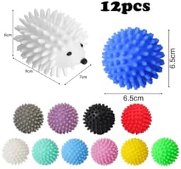 12 stuks Drogerballen - Voor Wasdroger en Wasmachine - Diverse Kleuren — thumbnail 3