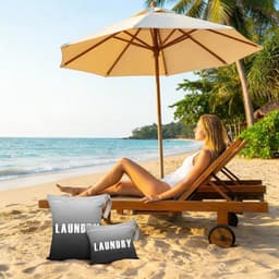 Reiswaszak Set van 2, Grote en Kleine Waterdichte Tas met Handvatten voor Vuile Was en Nat Kleding, Ideaal voor Vakantie en Sportactiviteiten — thumbnail 3