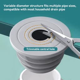 Wasmachine afvoeradapter 2 stuks - siliconen - universele maat - geschikt voor verschillende afvoeren - Luxento — thumbnail 2