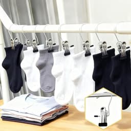 PolkaHome 40 stuks roestvrijstalen wasknijpers met 360° draaibare clips en antislip — thumbnail 4
