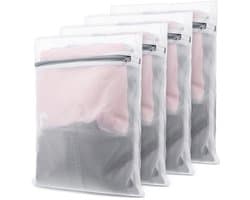 IMPERATORIS® Waszakjes voor Wasmachine - Bescherming voor Fijne Was en Schoenen - Mesh Wasnet met Rits - Voorkomt Slijtage - Set van 7 - Creame Wit