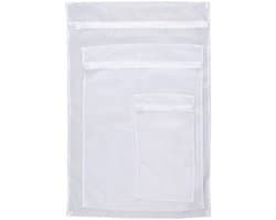 IMPERATORIS® Waszakjes voor Wasmachine - Bescherming voor Fijne Was en Schoenen - Mesh Wasnet met Rits - Voorkomt Slijtage - Set van 1 - wit - 90 x 60 cm