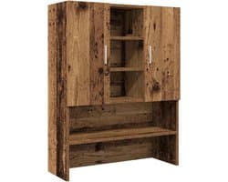 Wasmachiekast 70.5x25.5x90cm Oud Houtkleur - Opbergkast voor Badkamer en Wasruimte, Laadkast voor Wasmachine