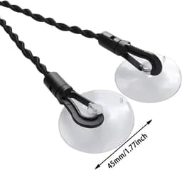 Reiswaslijn - 2 stuks - Uitschuifbare waslijn - Draagbare elastische waslijn - Winddichte hanger voor buiten kamperen - Waslijn - Onzichtbare waslijn - Binnenhuis kamperen en reizen - 1.5 m - Zwart — thumbnail 4