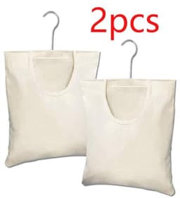 Dailygoods- Wasknijperzak Duurzaam - Wasknijpertas - Opbergtas - Hangende Wasknijperzak - 2 Stuks - 27 x 32 cm - Beige — thumbnail 2