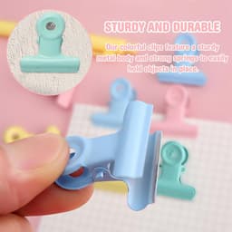 49 Stuks Kleurrijke Metalen Bulldog Clips - Kleine Multifunctionele Klemmen 30mm voor Kantoor en Fotomateriaal — thumbnail 3