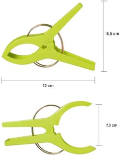 TuseRxln Wasknijpers - Wasrek Knijpers - Grote Anti-Slip Gevormd Voor Strandstoelen En Ligbedden - 8 Stuks - Huisgebruik En Reizen Rgb — thumbnail 2