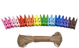 100 Stuks Mini Gekleurde Wasknijpers 3,5 cm - Multifunctionele Wooden Clips voor Ambachten en Decoraties — thumbnail 3