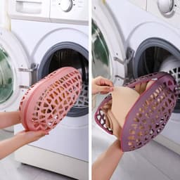 Waszak - Grote waszak van mesh - Geschikt voor schoenen, sokken, bh's en andere kleding - Beschermt kleding tegen beschadiging in de wasmachine - Gemaakt van stevig TPE-materiaal - Elastisch en duurzaam — thumbnail 2