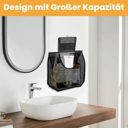 Ophangbare Wasknijperzak met Klittenbandsluiting - Handige Waszak voor Binnen en Buiten — thumbnail 4