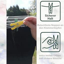 50 Stabiele Wasknijpers met Antislip Handgreep en Knijpermand - Duurzaam en UV-bestendig — thumbnail 2
