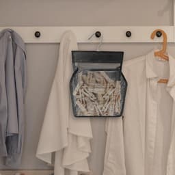 KIAYOO Wasknijpertas,Knijpertas Opbergzak Hangzak Klemzak Klemmand Douchetas voor Wasruimte Badkamer Balkon Binnen en Buiten Gebruik,Zwart — thumbnail 5