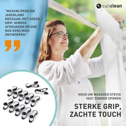 Maxi Clips Wasknijpers voor Zware Kleding - 12 Stuks Zwart-Wit — thumbnail 4
