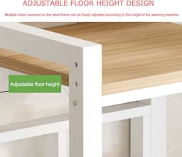 Wasmachinekast en opbergplank voor badkamer, keuken en balkon - Draagcapaciteit 300 kg — thumbnail 5