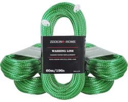 Extra Sterke Drooglijn met Stalen Kern - 60 Meter, Universeel voor Tuin en Camping